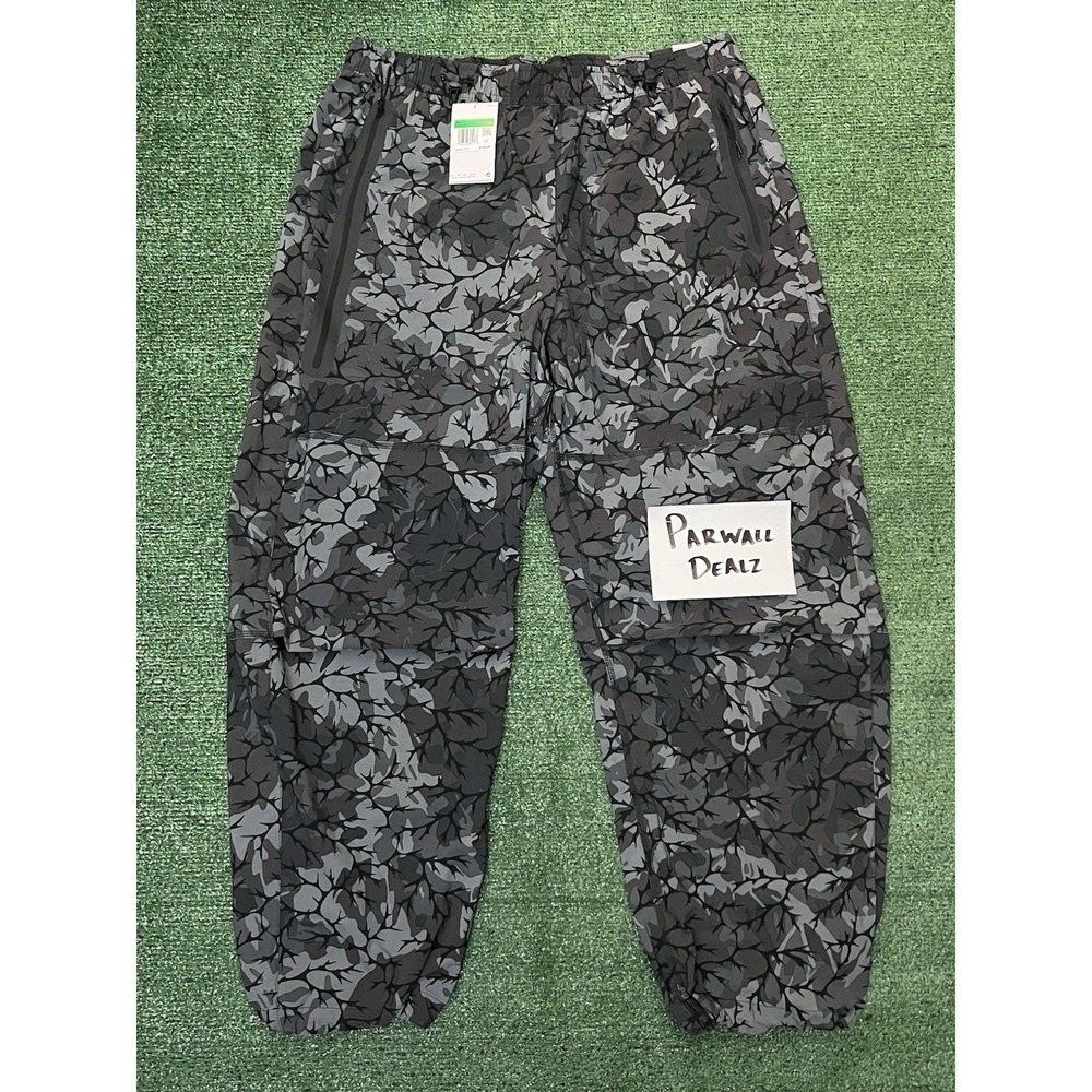 Nike Tech Dri-Fit Camo Woven Pants Black Loose Fit Men's Size XL IF0911-010